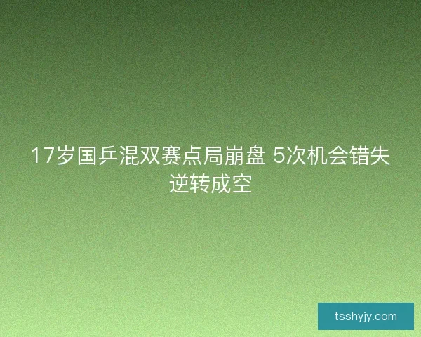 17岁国乒混双赛点局崩盘 5次机会错失逆转成空